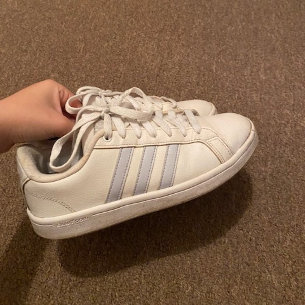 Baby blue adidas grand court sneakers